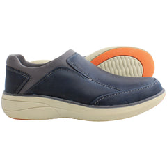 Clarks Un Rise Step Mens Blue Boat Shoes