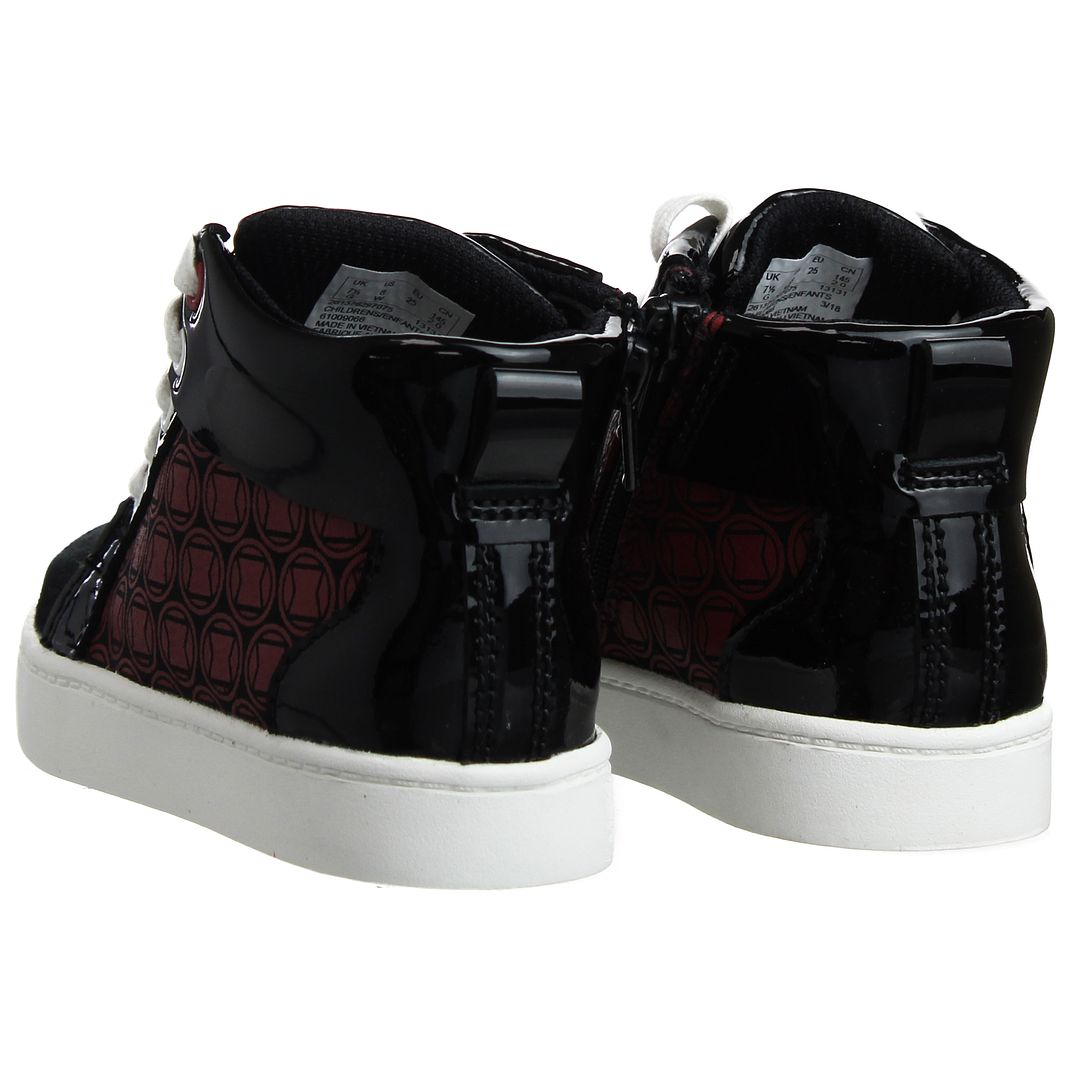 Clarks City Hero Hi Kids Black Trainers