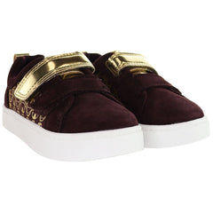 Clarks x Marvel City Hero Kids Burgundy Trainers