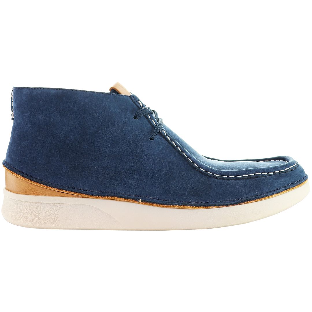 Clarks Oakland Mid Mens Blue Boots