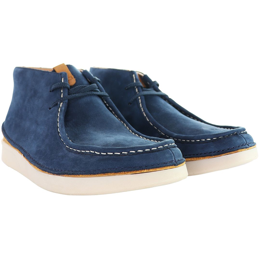 Clarks Oakland Mid Mens Blue Boots