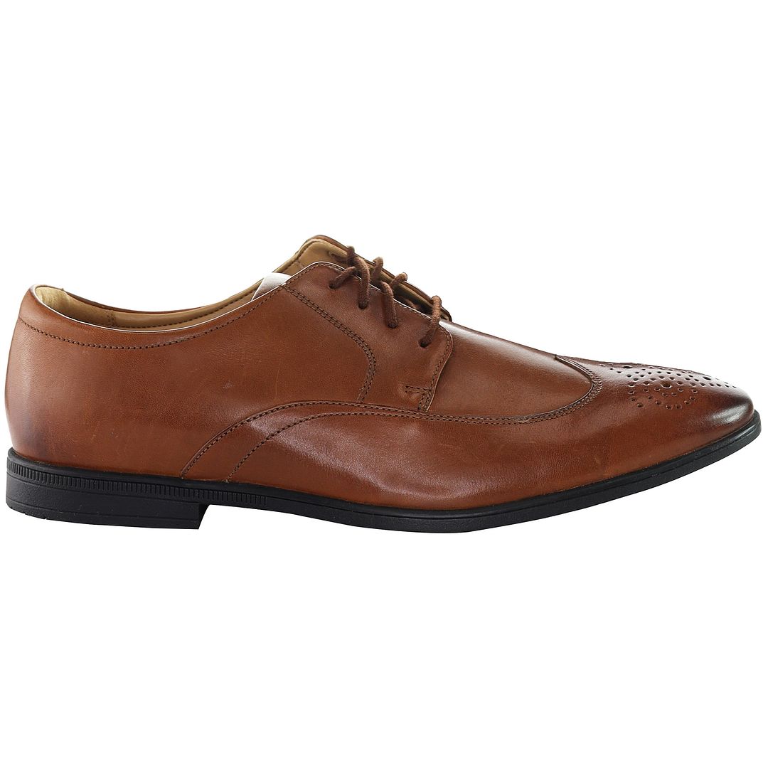 Clarks Bampton Wing Mens Brown Shoes