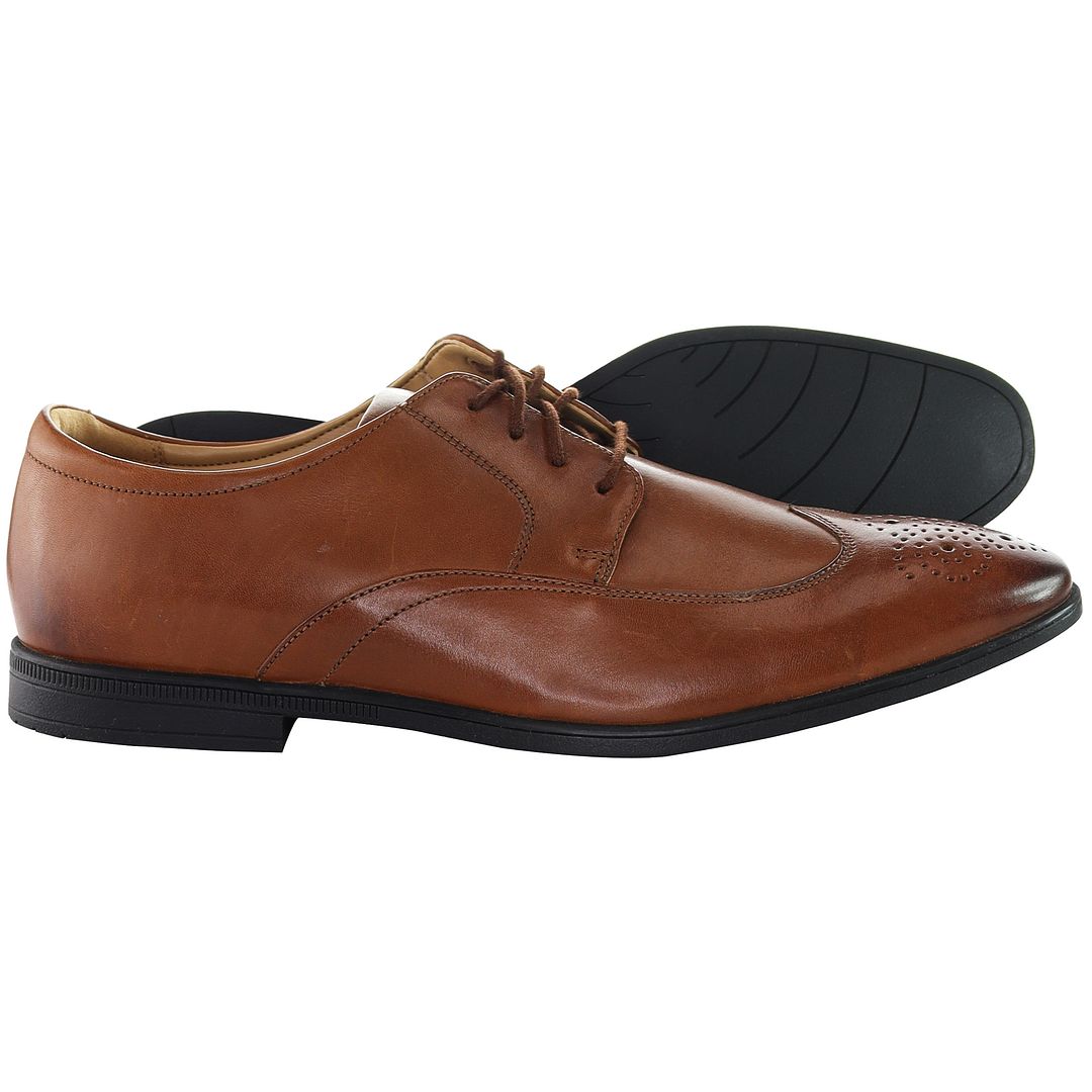 Clarks Bampton Wing Mens Brown Shoes