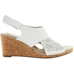 Clarks Lafley Joy Womens White Wedges