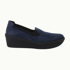 Clarks Step Rose Moon Womens Navy Wedges NO BOX