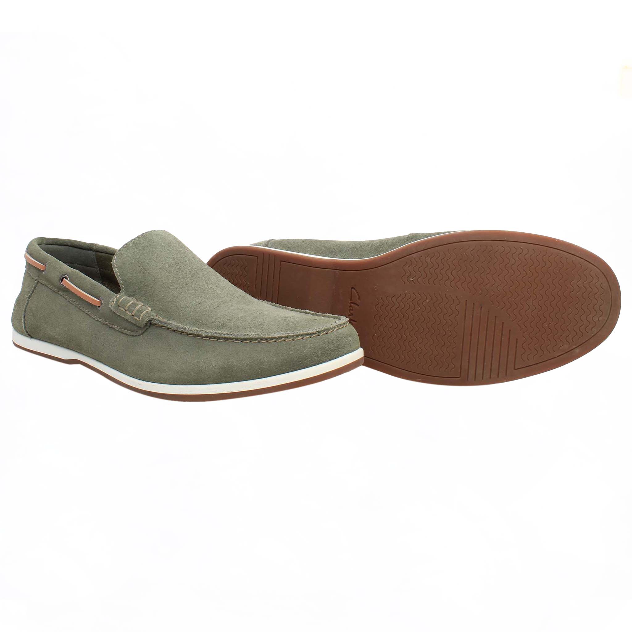 Clarks Morven Sun Mens Green Shoes NO BOX