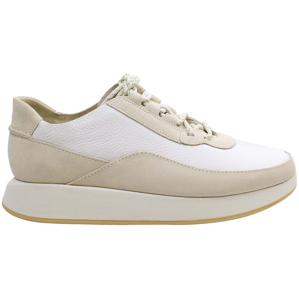 Clarks Kiowa Pace Womens White Trainers