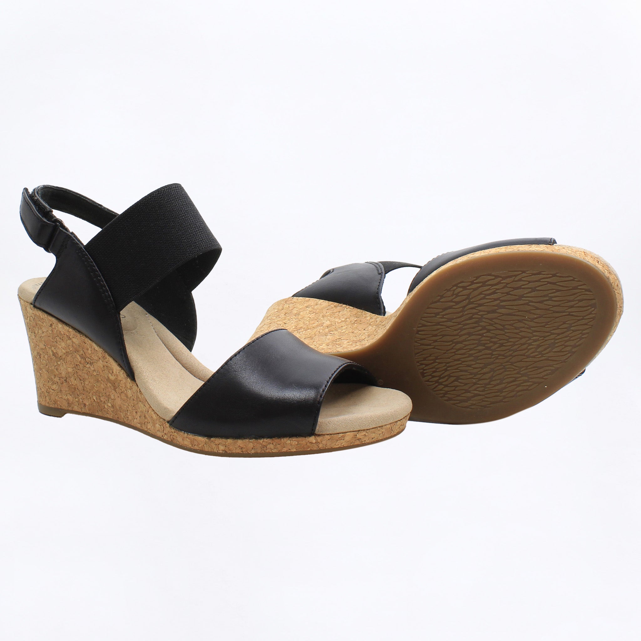 Clarks Lafley Lily Womens Black Wedges NO BOX