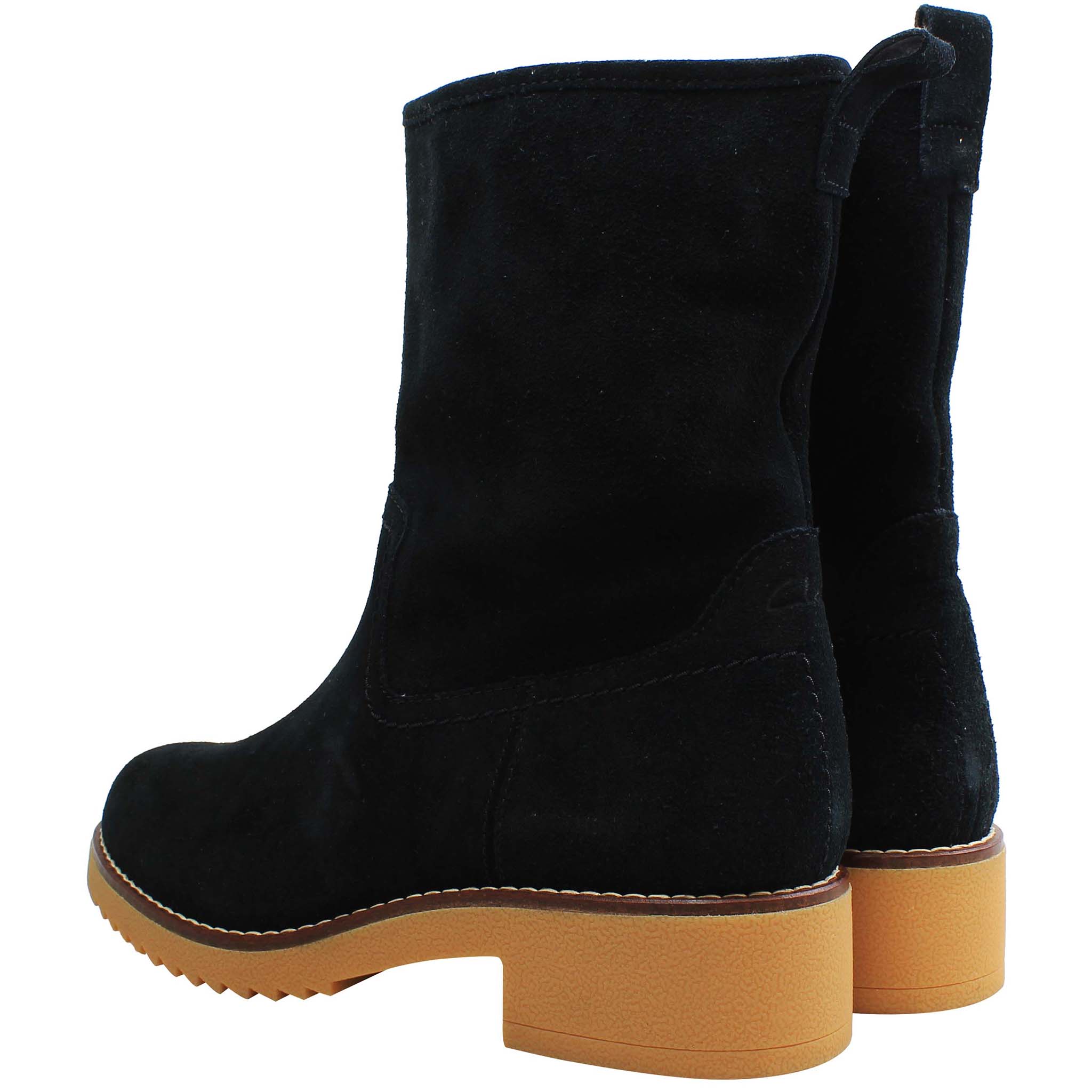 Clarks Eden Mid Womens Black High Boots