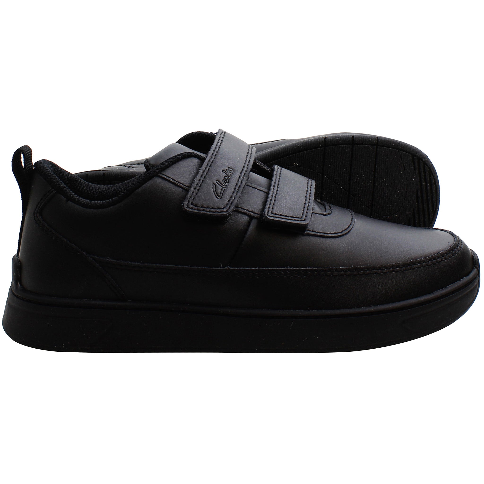 Clarks Vibrant Glow Kids Black Trainers