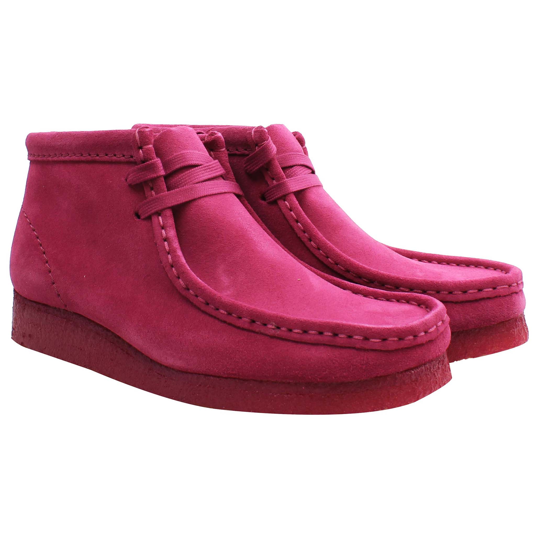 Clarks Wallabee Womens Pink Boots