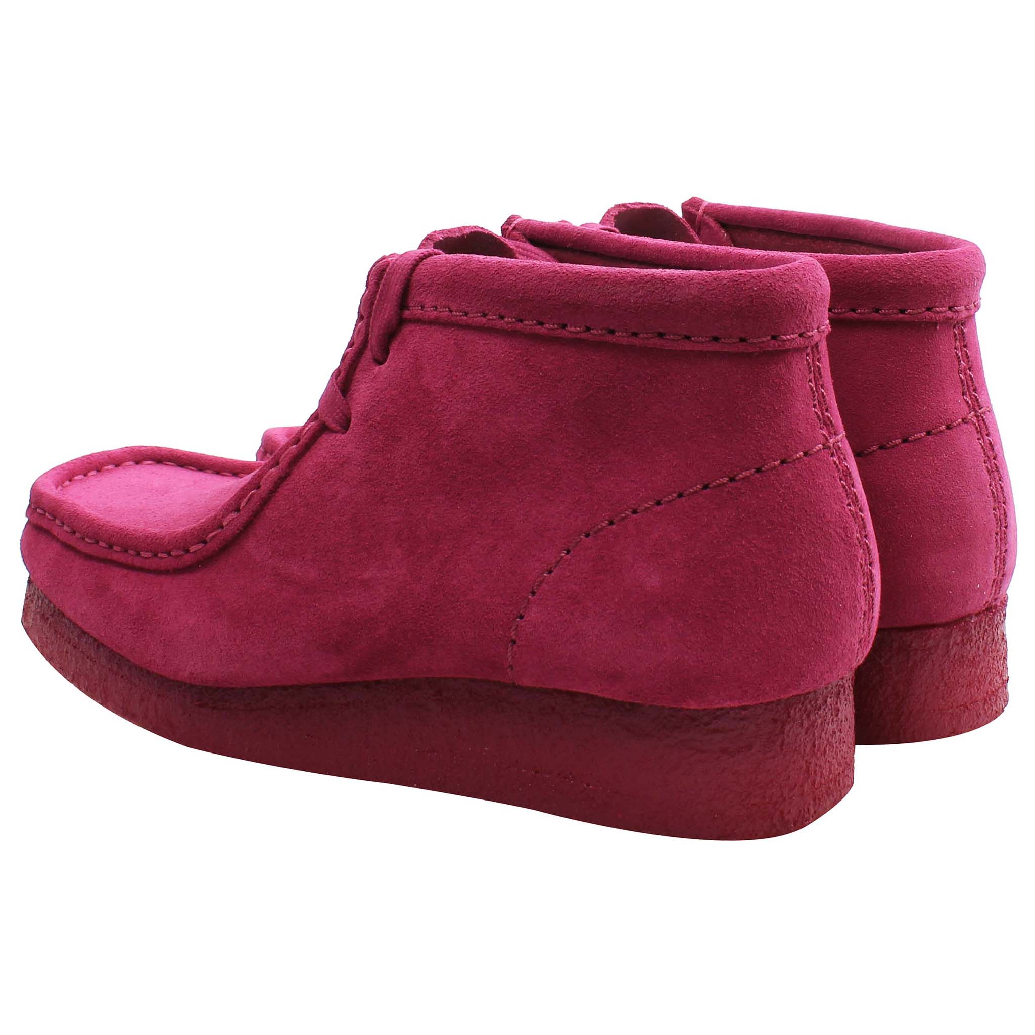 Clarks Wallabee Womens Pink Boots