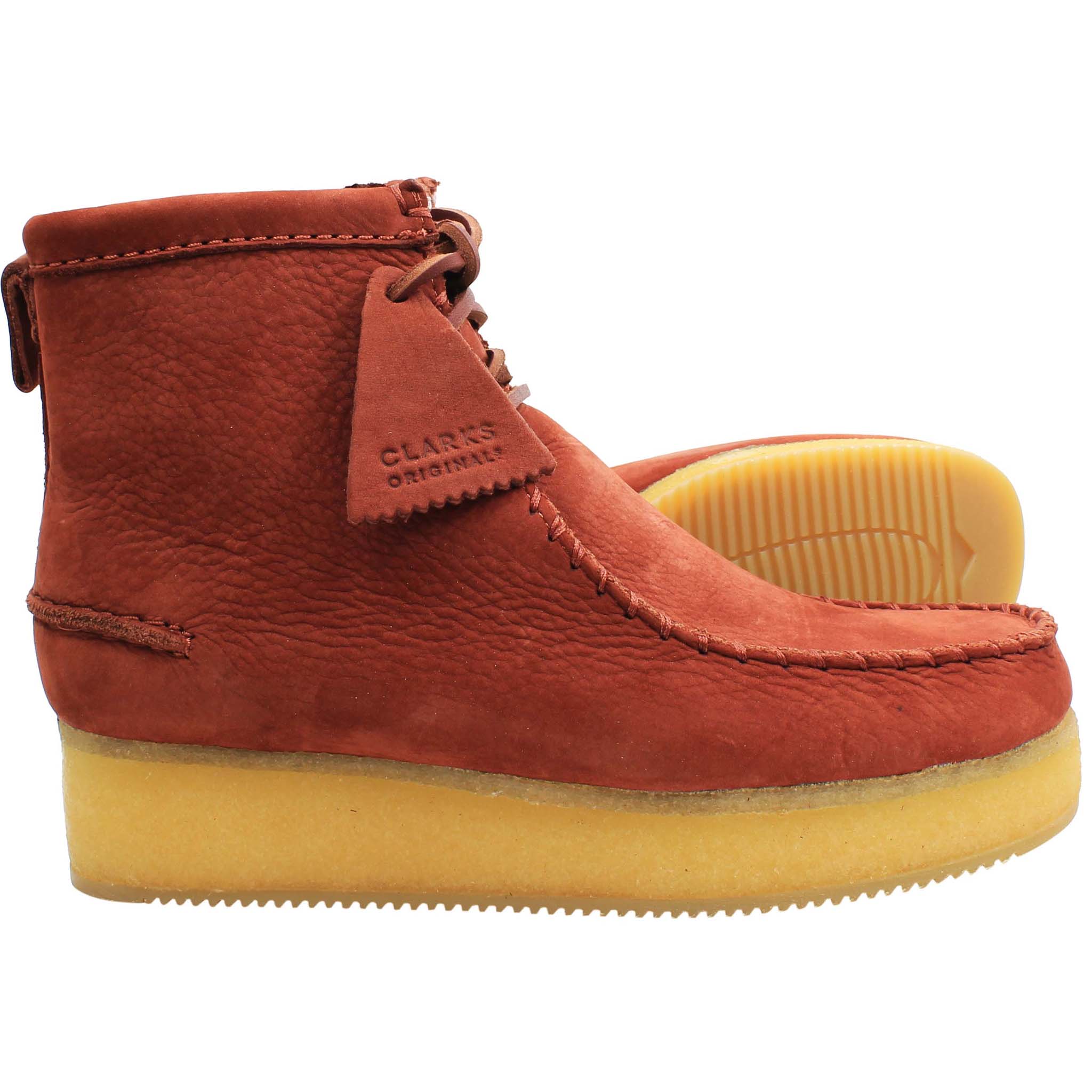 Clarks Wallabee Craft Womens Rust Boots