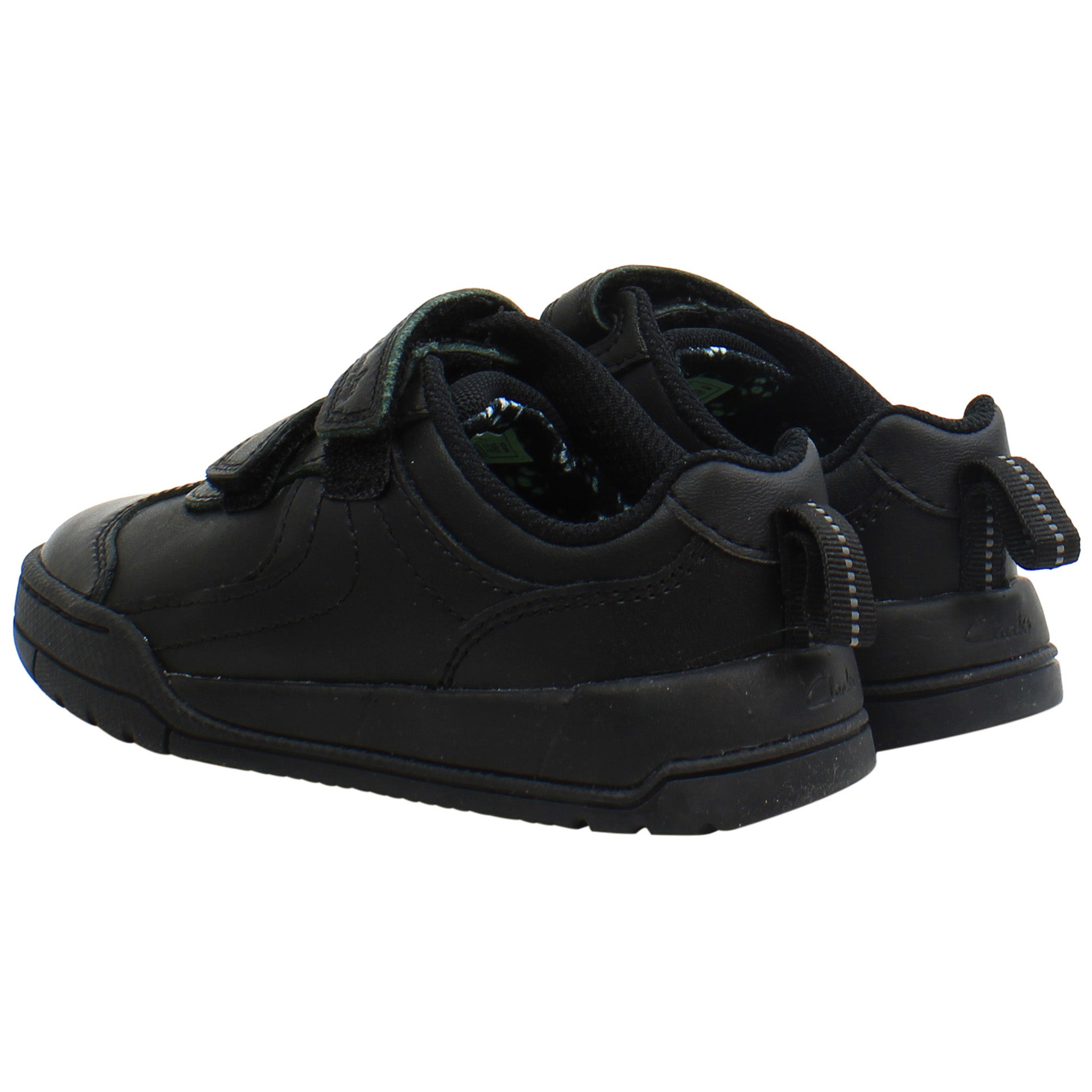 Clarks Kick Pace Kids Black Shoes