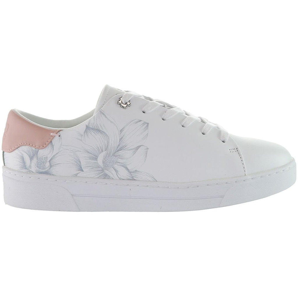 Ted Baker Kathra Magnolia Print Womens White Trainers