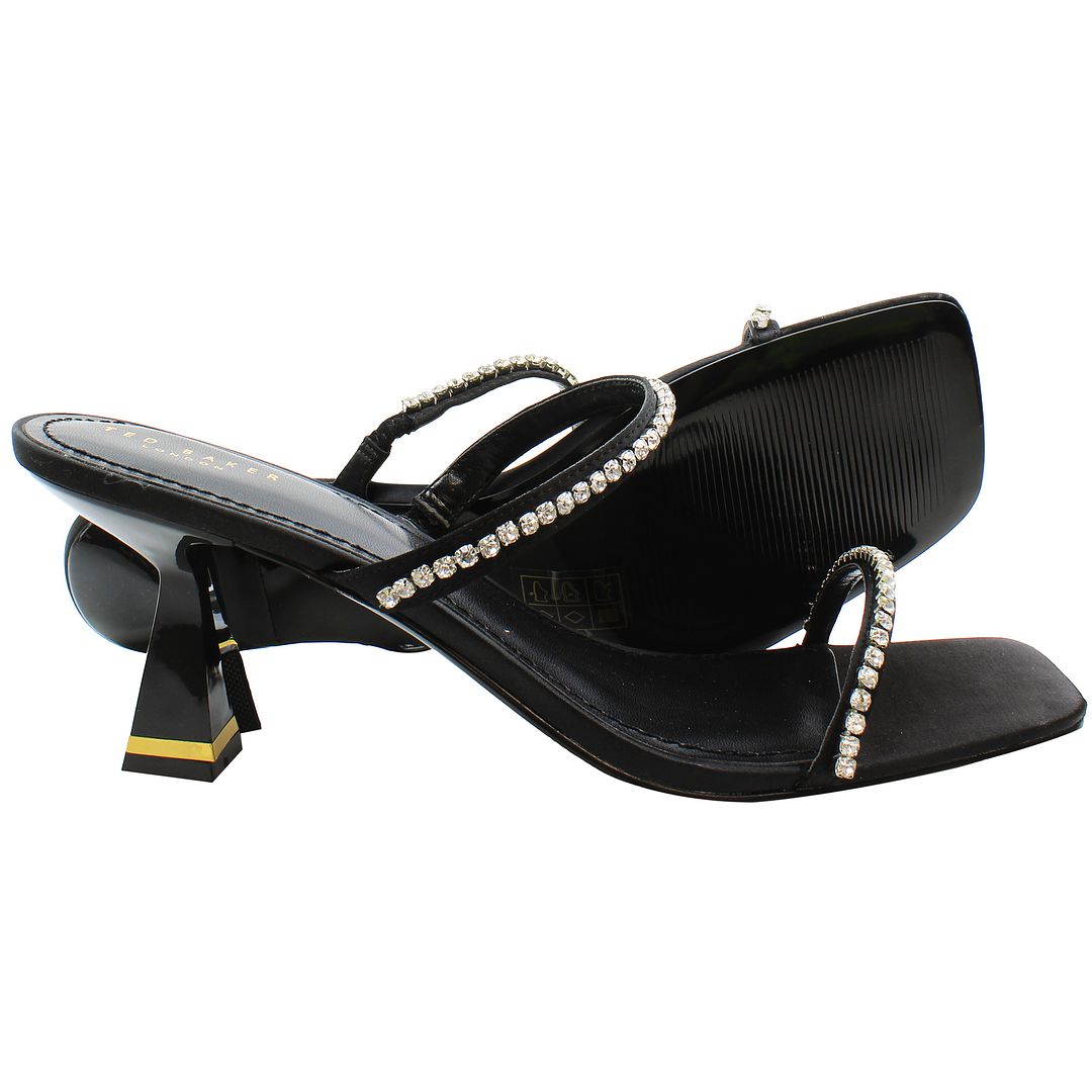 Ted Baker Rinita Diamante Womens Black Heeled Sandals