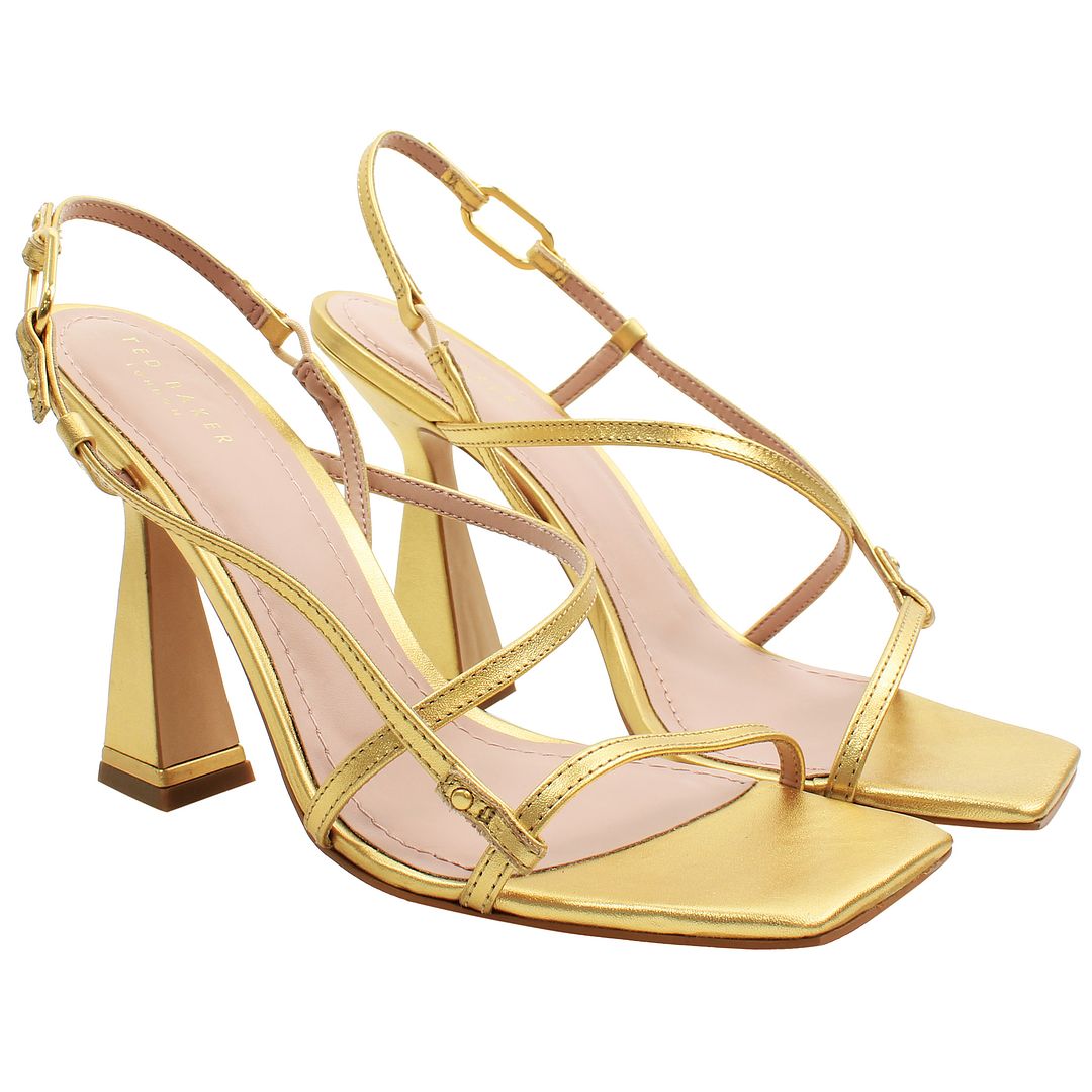 Ted Baker Cayena Womens Gold Heeled Sandals