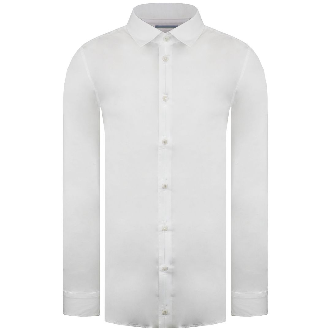 Ted Baker Bellow Mens White Satin Shirt