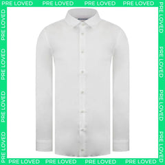 Ted Baker Bellow Mens White Satin Shirt - Dirty Marks