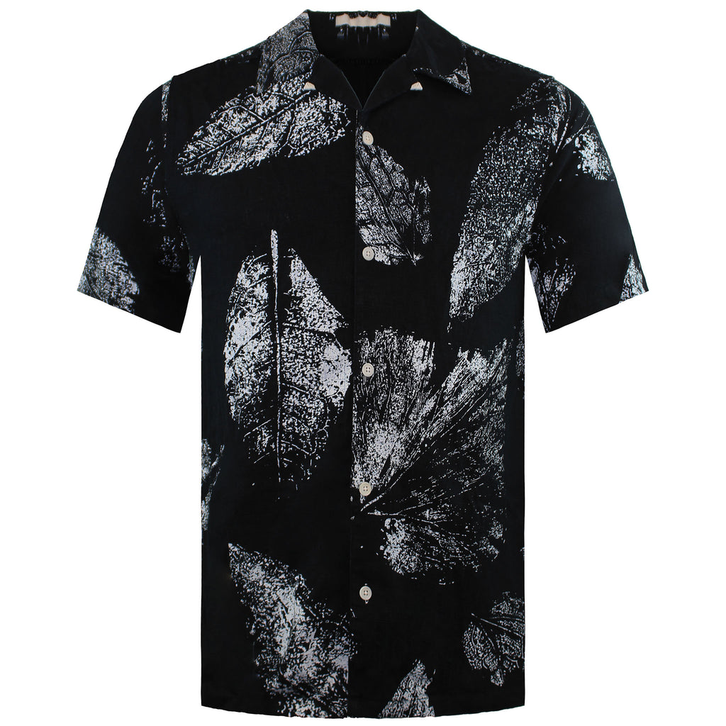 Ted Baker Rialto Mens Leaf Print Linen Shirt