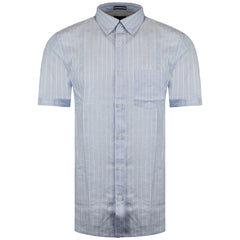 Ted Baker Lytham Mens Light Blue Linen Blend Shirt