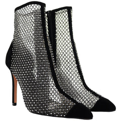 Ted Baker Junapah Crystal Mesh Womens Black Boots