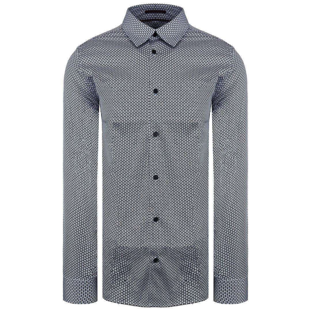 Ted Baker Faenza Mens Navy Geometric Shirt