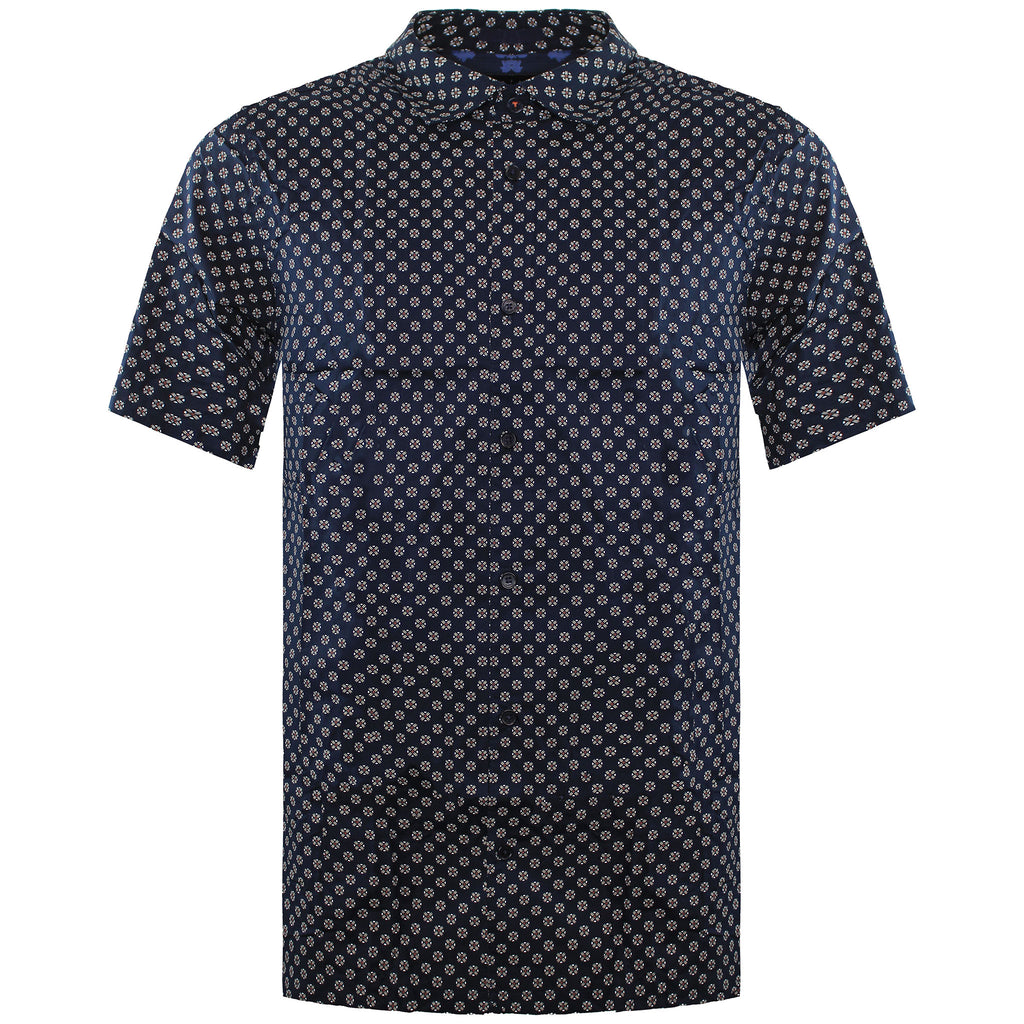 Ted Baker Forter Mens Navy Geo Print Shirt