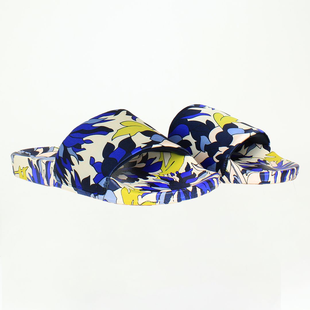 Ted Baker Anniti Floral Print Womens Blue Sliders NO BOX