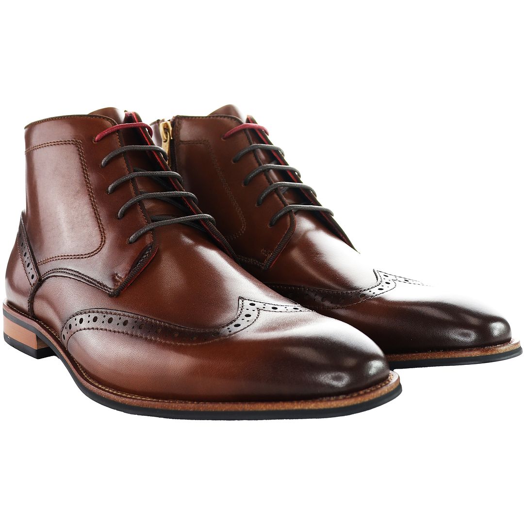 Ted Baker Waldem Mens Brown Brogue Chukka Boots