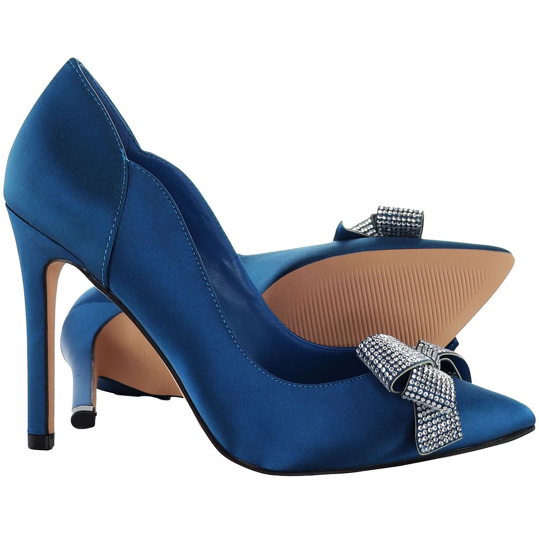 Ted Baker Orlilas Crystal Bow Womens Blue Shoes