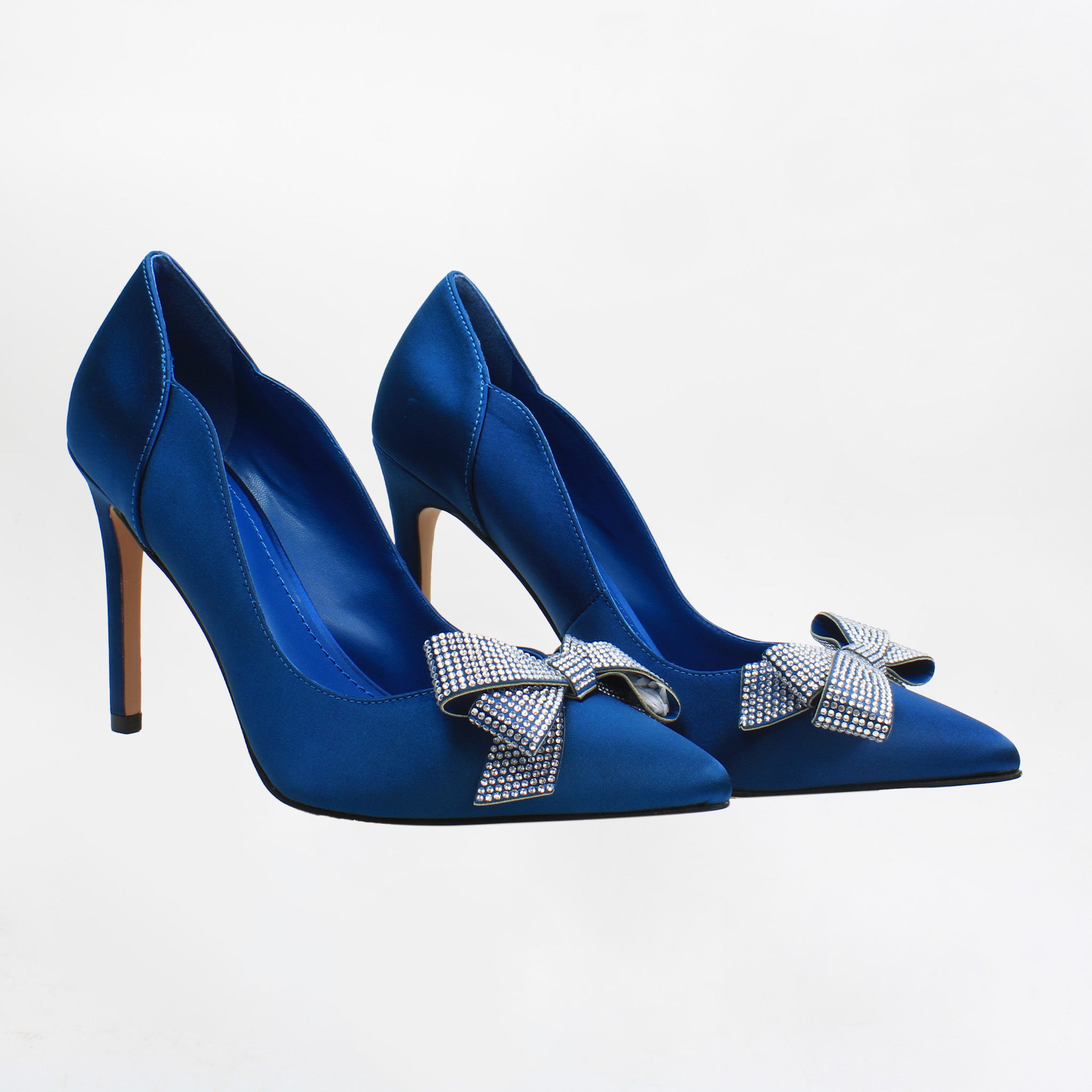 Ted Baker Orlilas Crystal Bow Womens Blue Shoes NO BOX