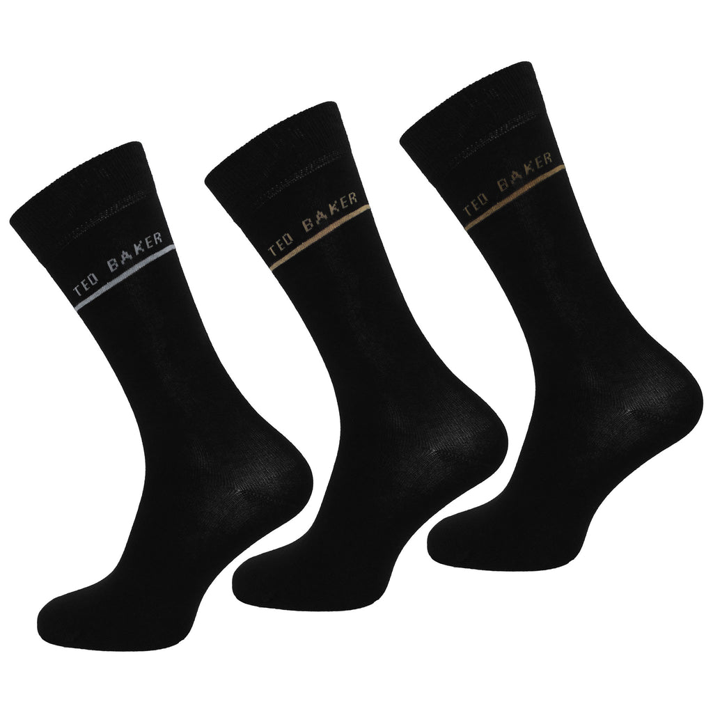 Ted Baker 3-Pack Maxnn Mens Black Socks