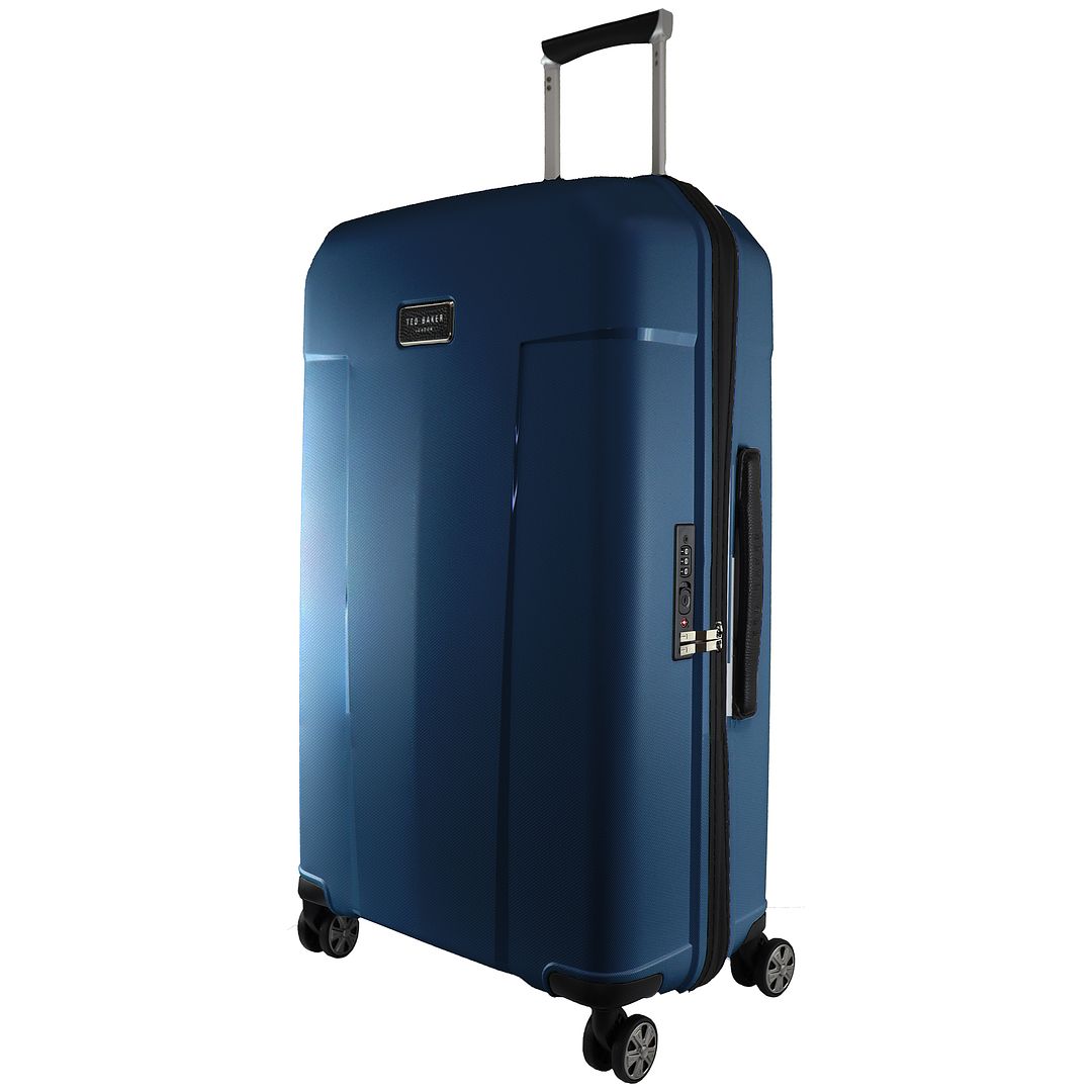 Ted Baker TRAVL Flying Colurs Blue Large Trolley Suitcase