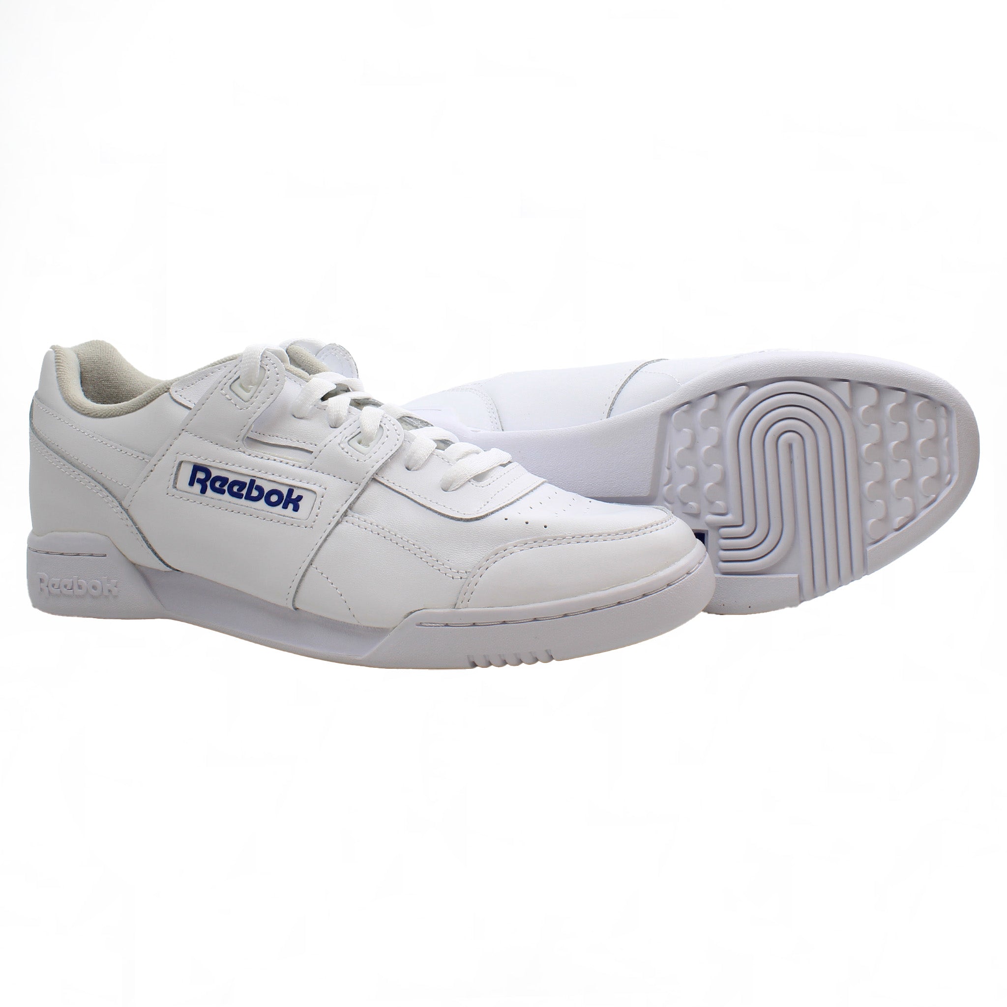 Reebok Workout Plus Mens White Trainers NO BOX