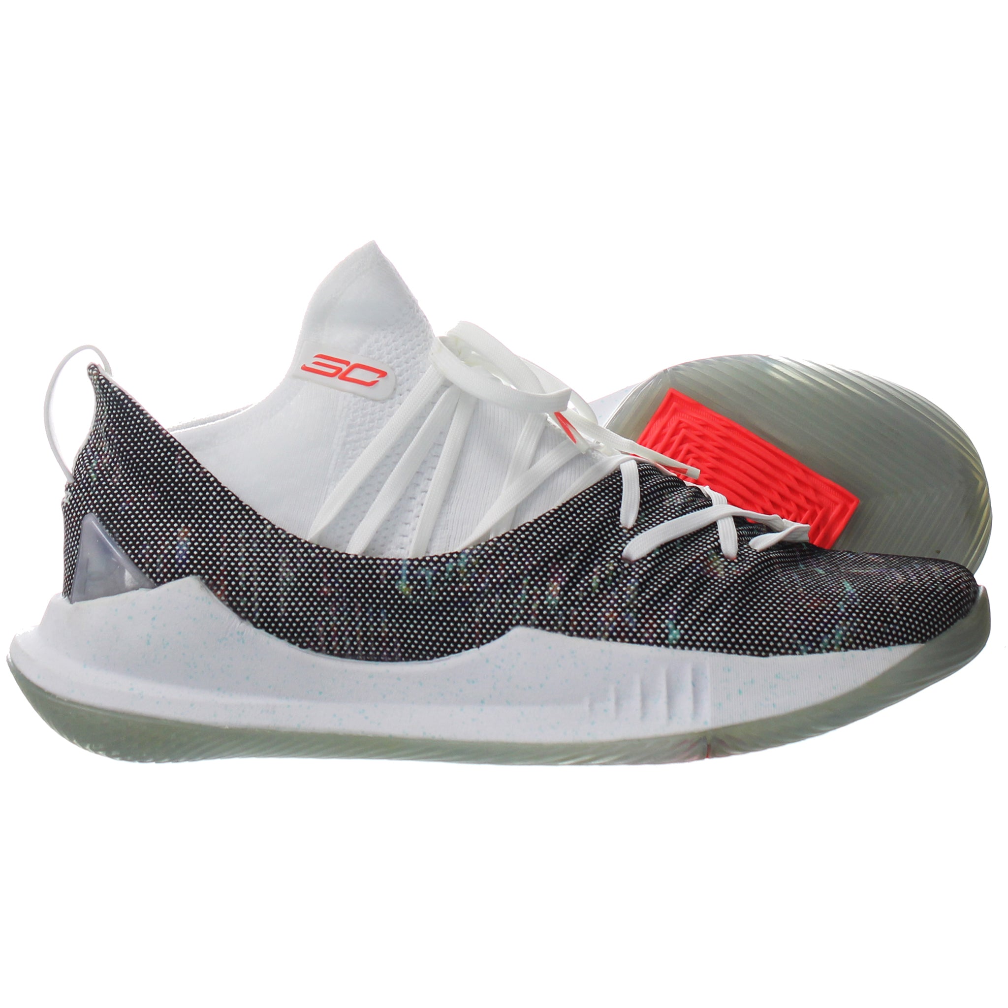 Under Armour Curry 5 Mens White Trainers