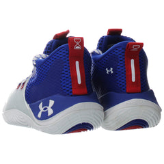 Under Armour GS Embiid 1 Kids White/Blue Basketball Trainers