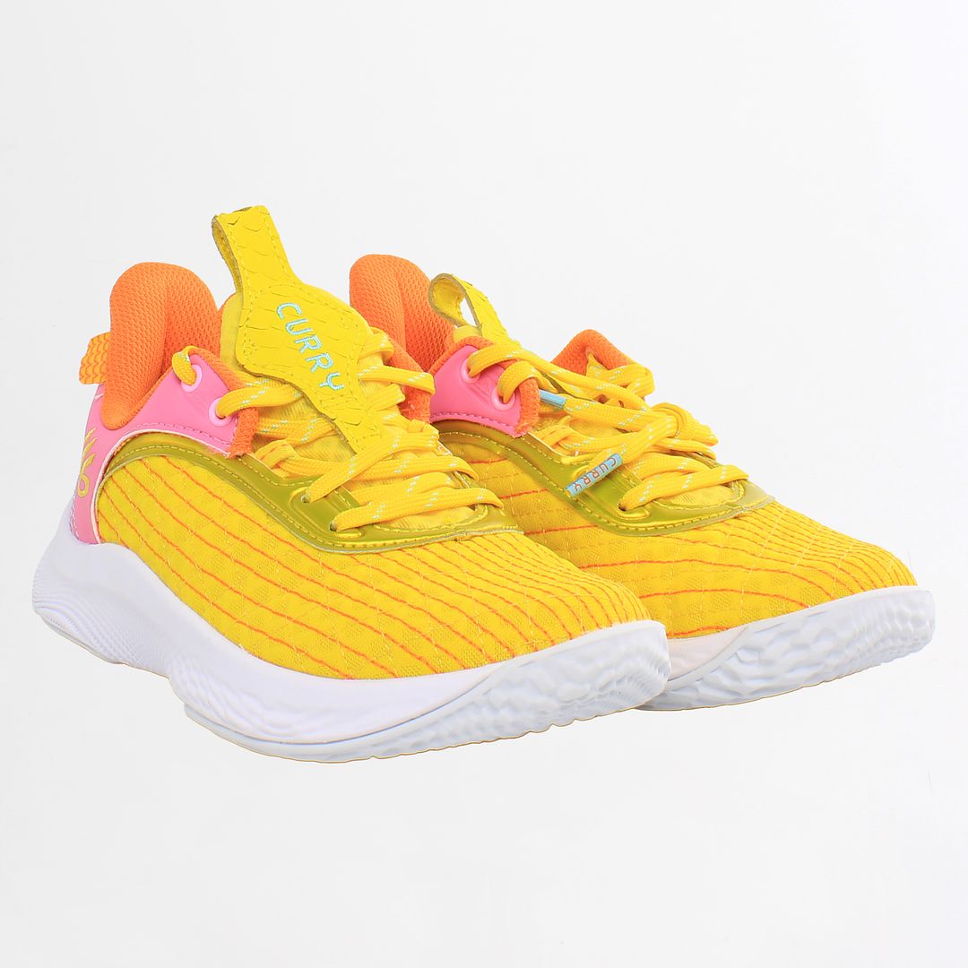 Under Armour Sesame Street x Curry Flow 9 PS Kids Yellow Trainers No Box