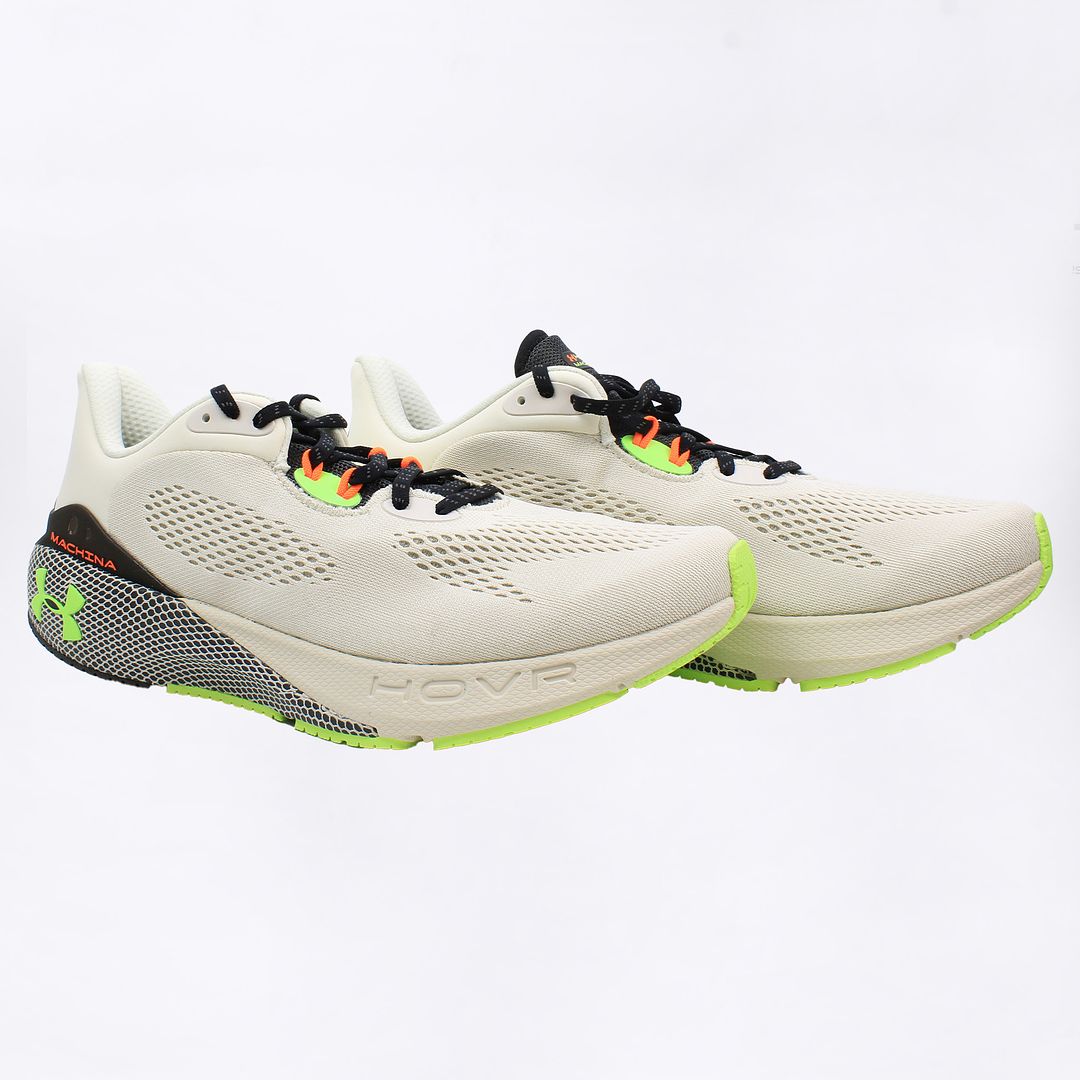 Under Armour HOVR Machina 3 Mens Beige Running Shoes No Box