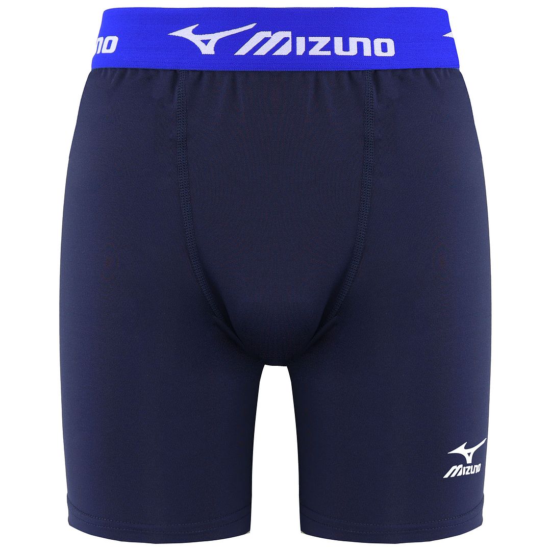 Mizuno Logo Mens Navy Baselayer Shorts