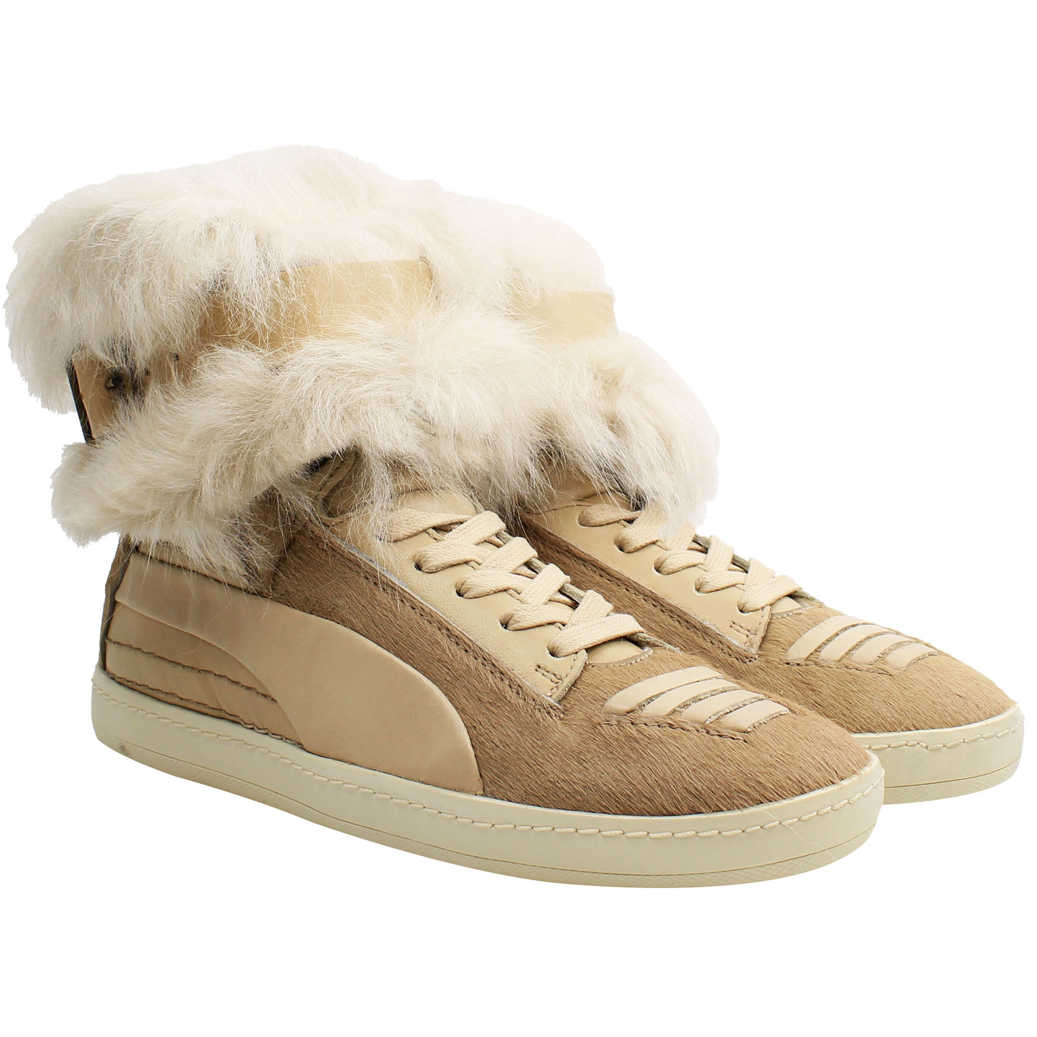 Puma Alexander McQueen Womens Beige Trainers