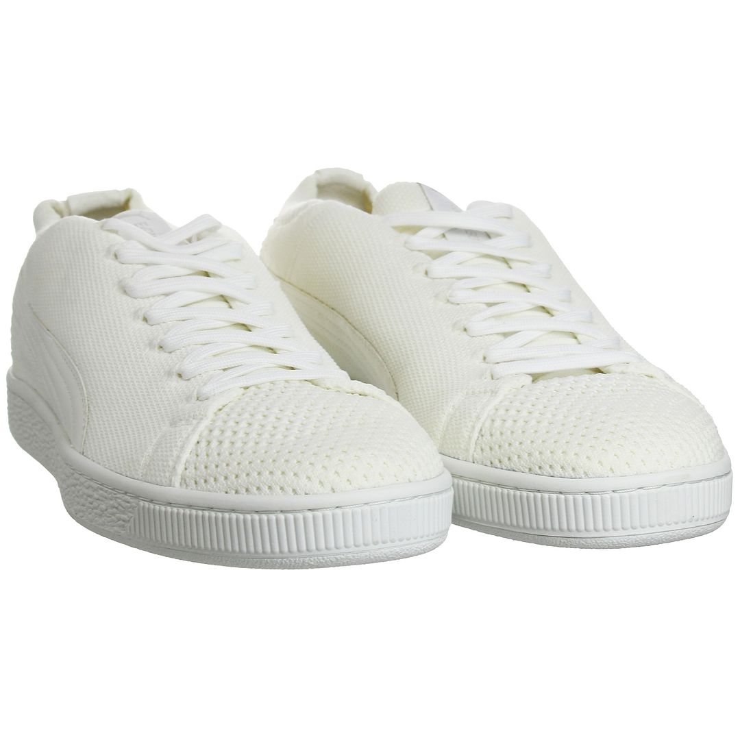 Puma Basket EvoKnit 3D Mens Off White Trainers