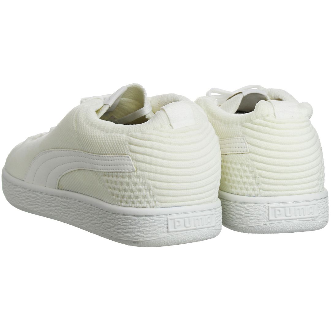 Puma Basket EvoKnit 3D Mens Off White Trainers