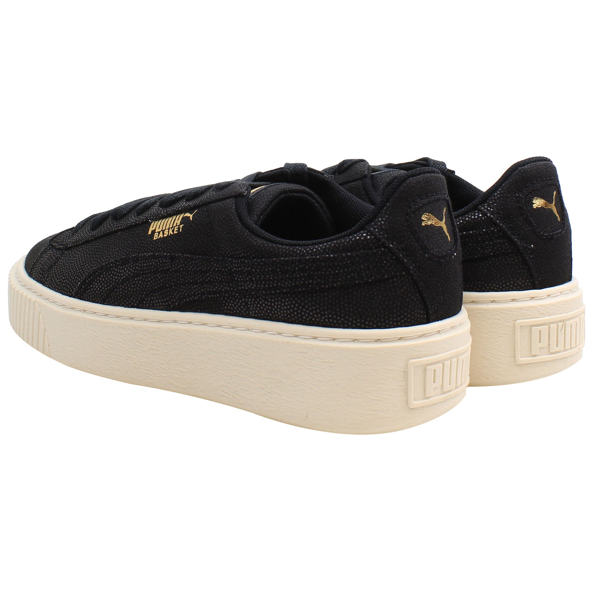 Puma Basket Platform CV Womens Black Trainers