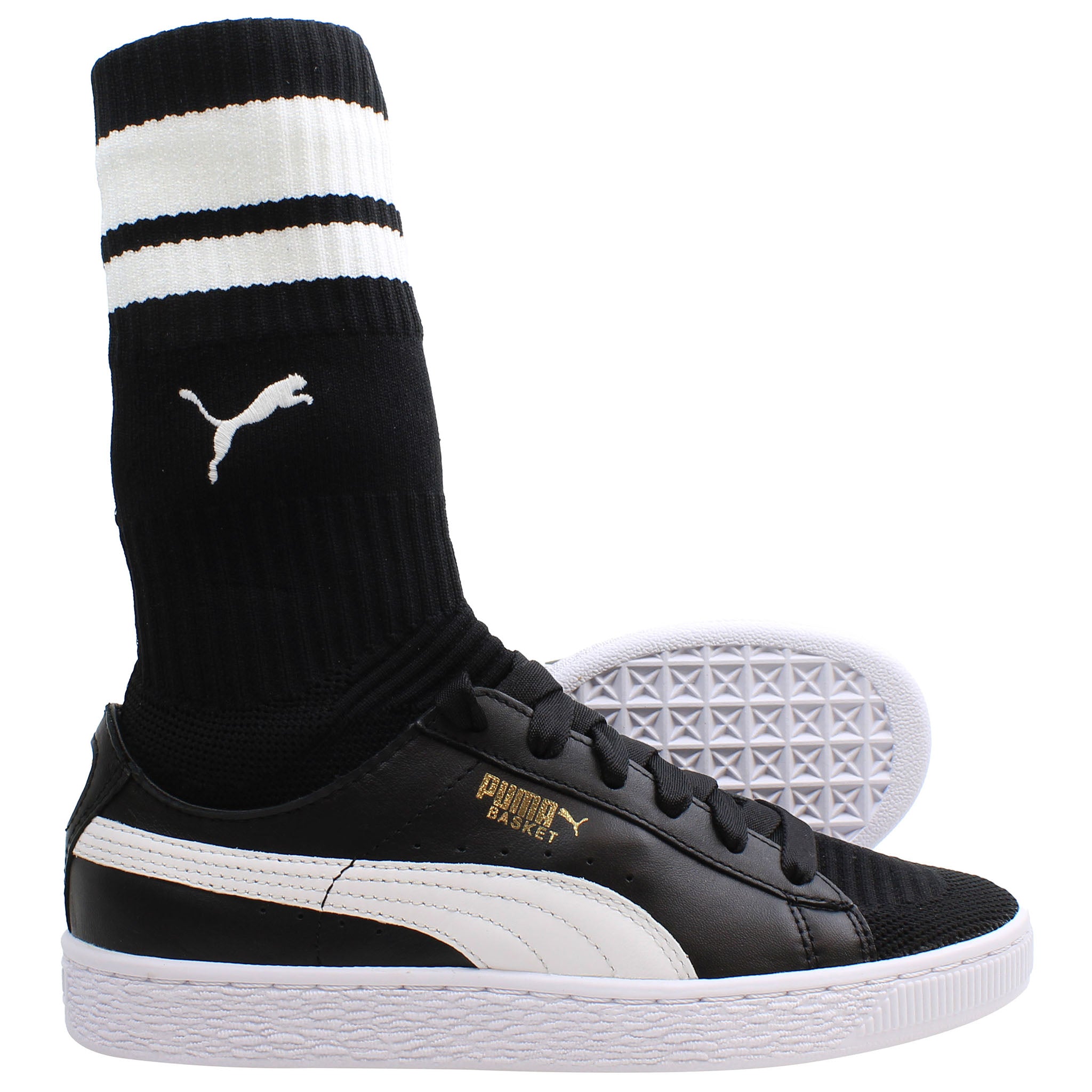 Puma Basket Sock Womens Black Trainers