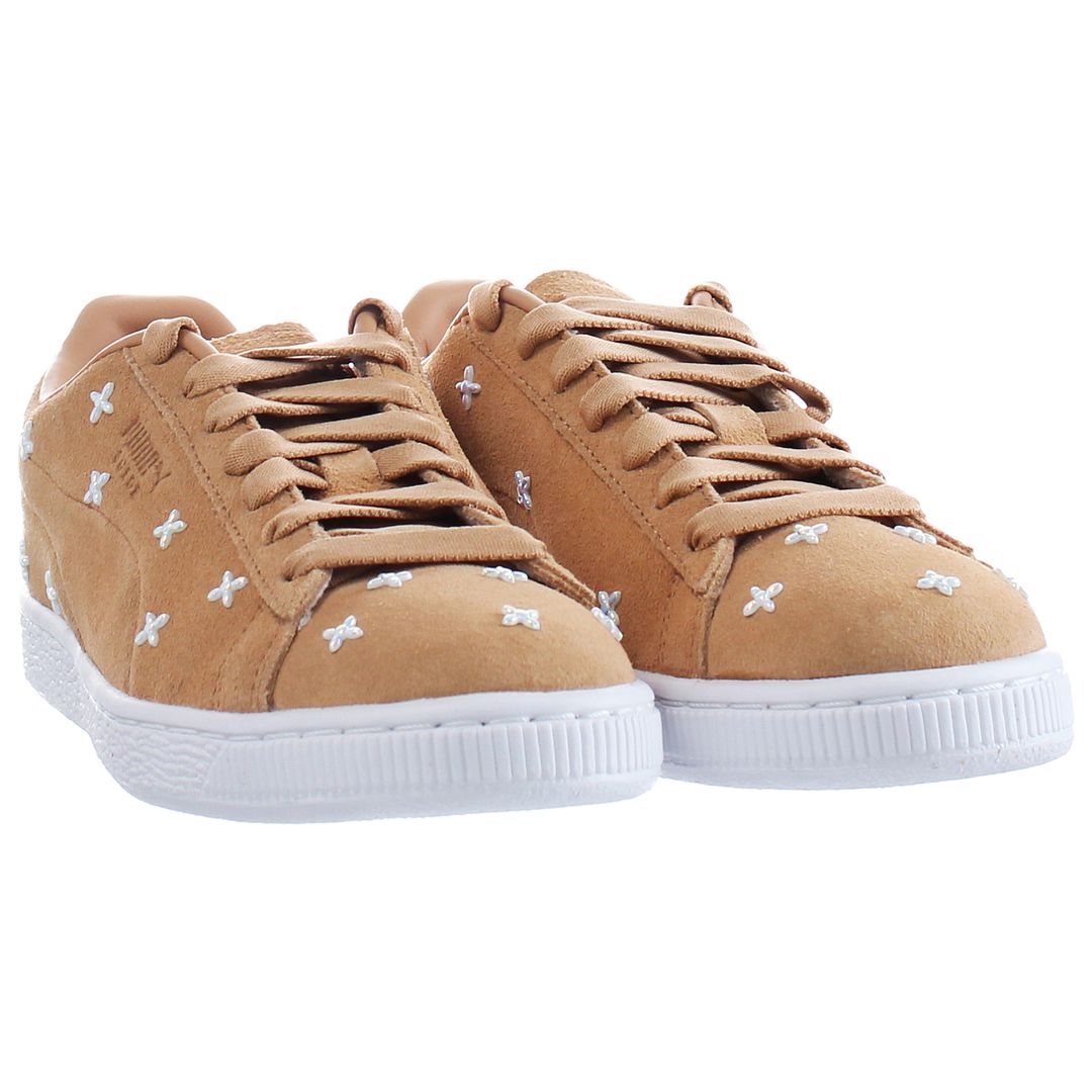 Puma Flower Studs Womens Brown Trainers