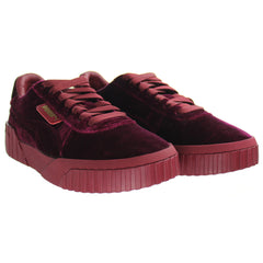 Puma Cali Velvet Womens Burgundy Trainers