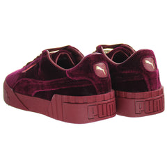 Puma Cali Velvet Womens Burgundy Trainers