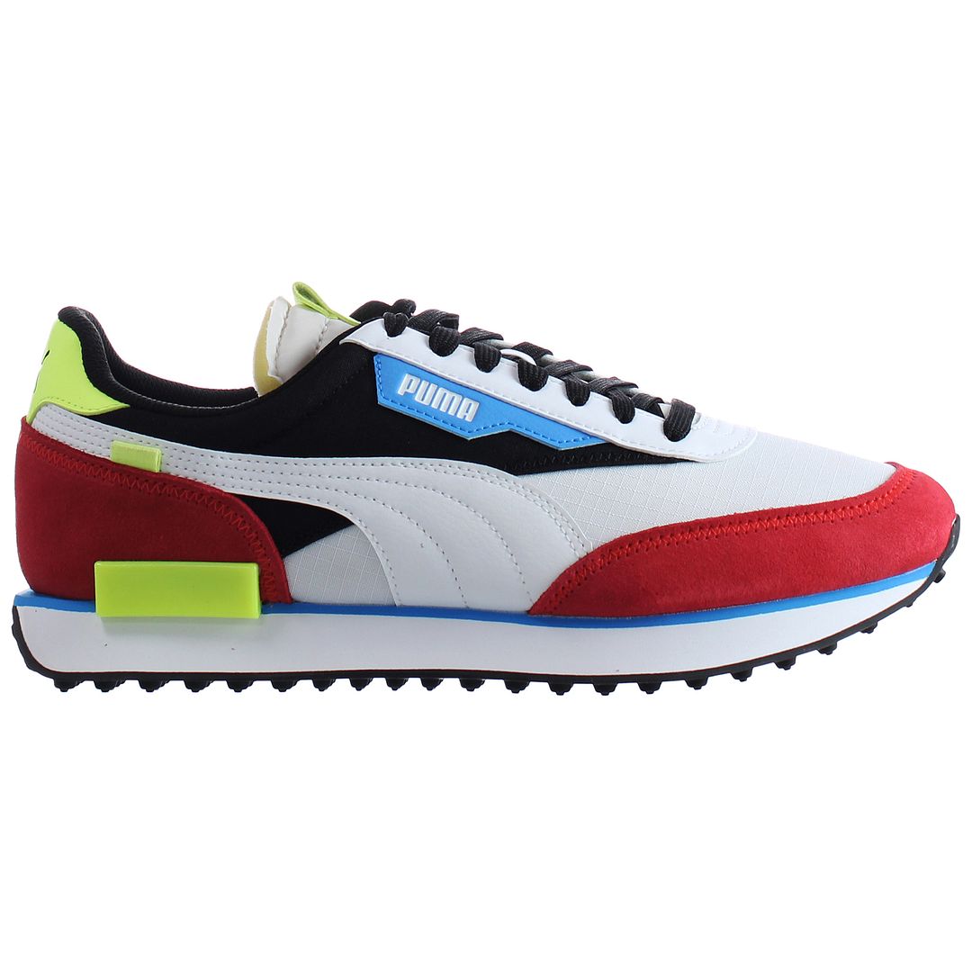 Puma Future Rider Play On Mens White/Red Trainer