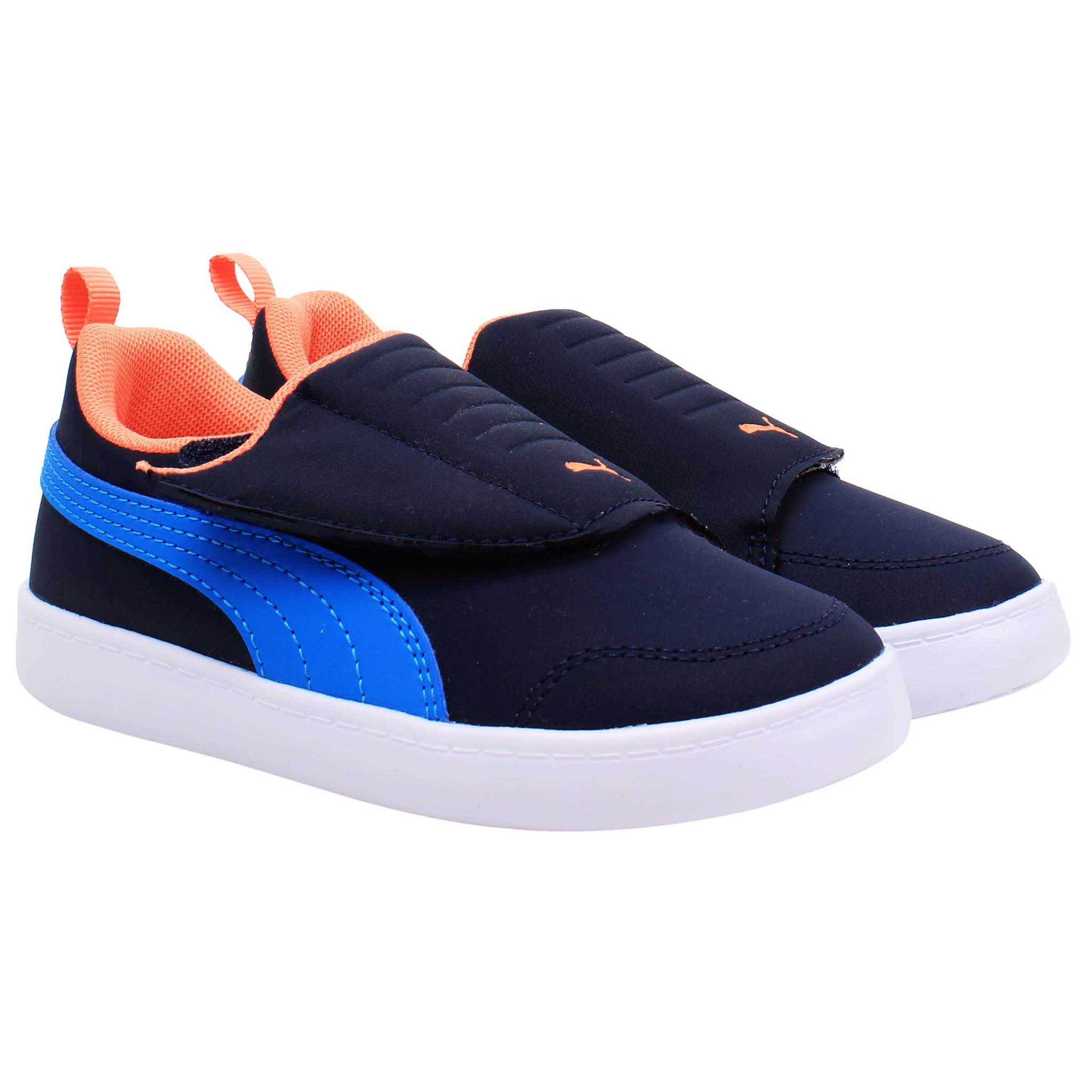 Puma Courtflex v2 Padded V Kids Navy Trainers